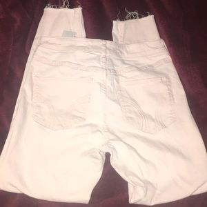 high rise light pink hollister jeans